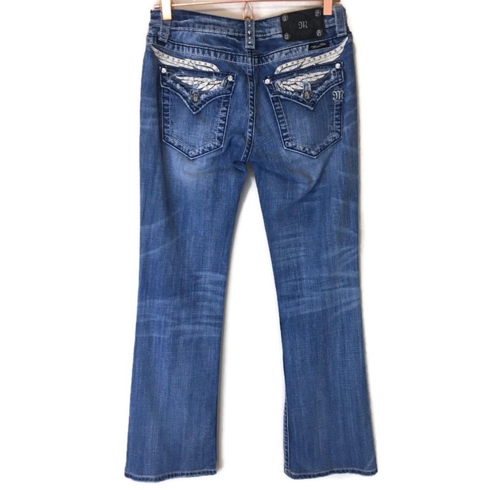 Miss Me Bootcut Angel Wings Rhinestone Jeans 30